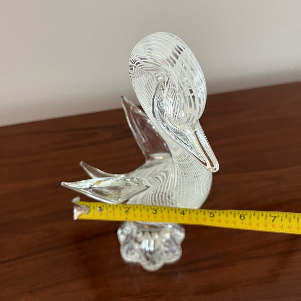Vintage Murano Glass Hand Blown Glass Swan 11 Inches stunning!! - Picture 8 of 16